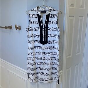 Duffield Lane Black and White Sheath Mini Dress
